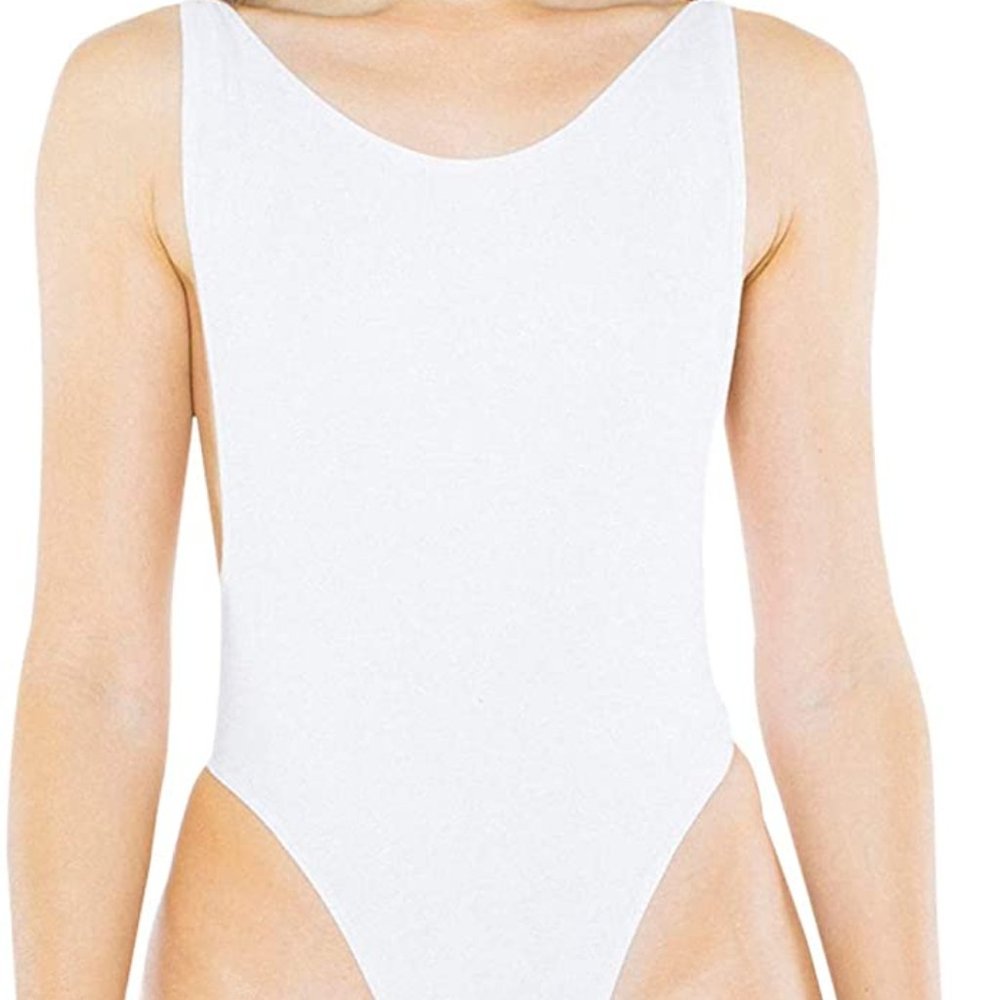American Apparel Deep U Back Tank Bodysuit